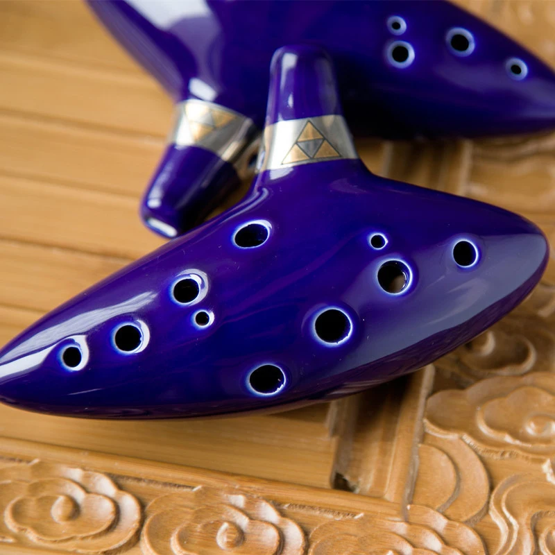 Musical Instrument Zelda - Ocarina Ceramic Legend Of 12 Holes
