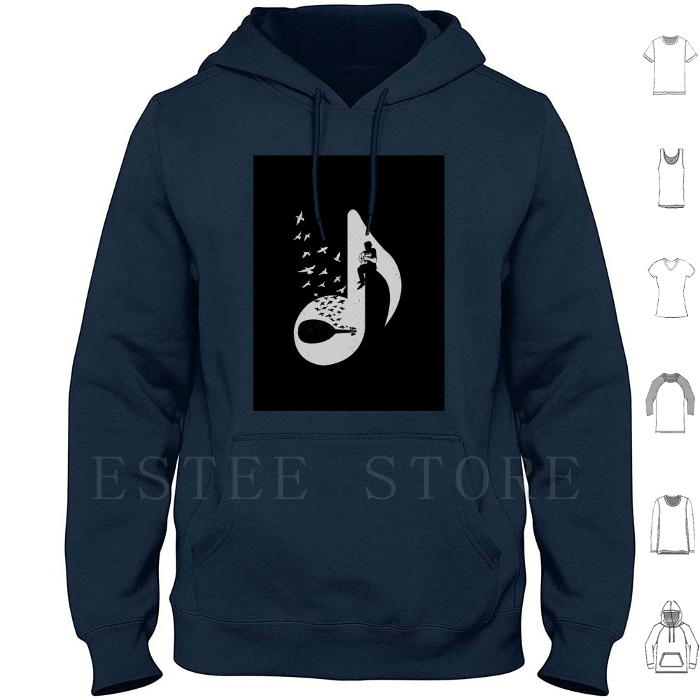 Musical Instrument Oud - Musical Note-Oud Hoodie Long Sleeve Musical
