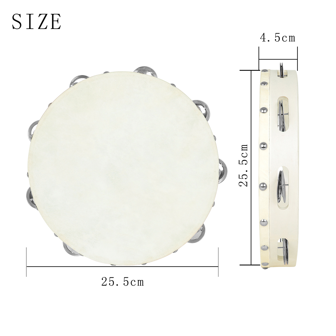 10 Inch Tambourine Hand Crank  - đánh giá và giá Djembe Hand Drum