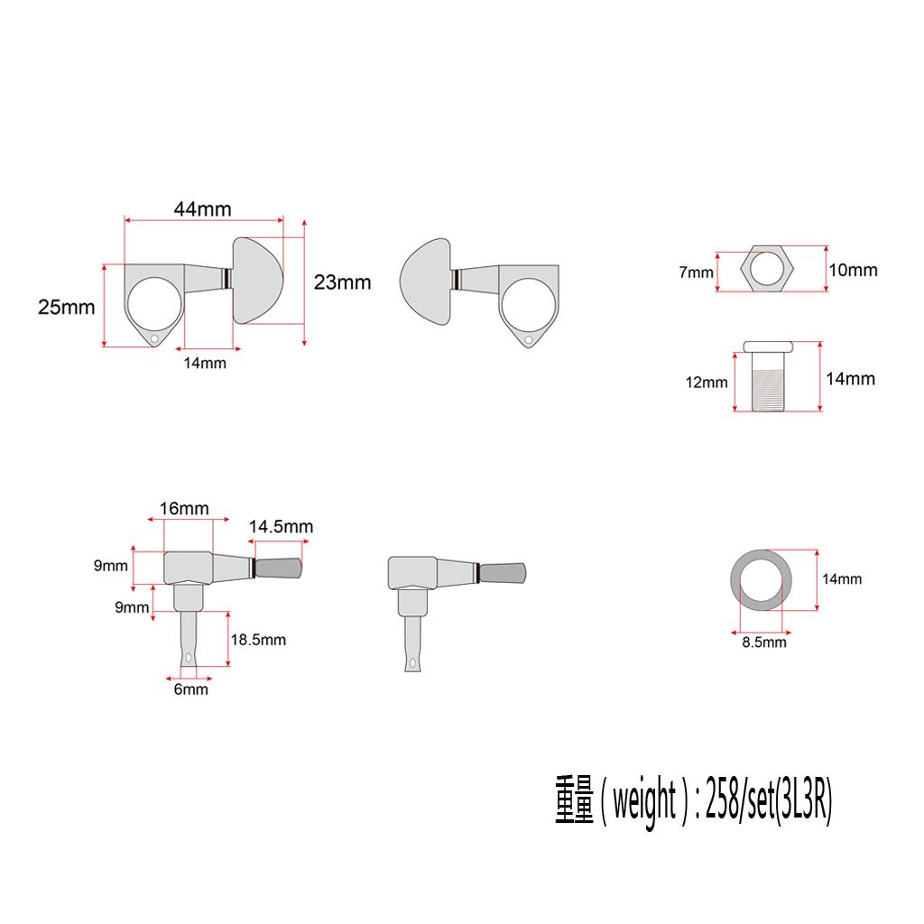 String Tuners Zinc Alloy Chrom - đánh giá và giá Acoustic Guitar Dreadnought