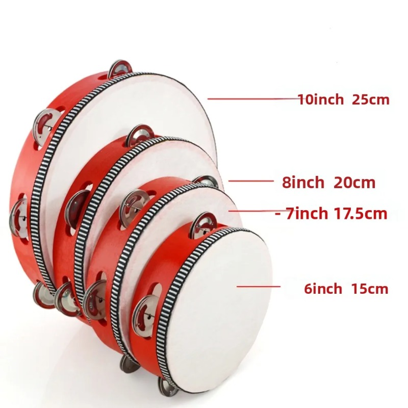 4/6/8/10 Inch Hand Held Metal  - đánh giá và giá Musical Instrument Tambourine