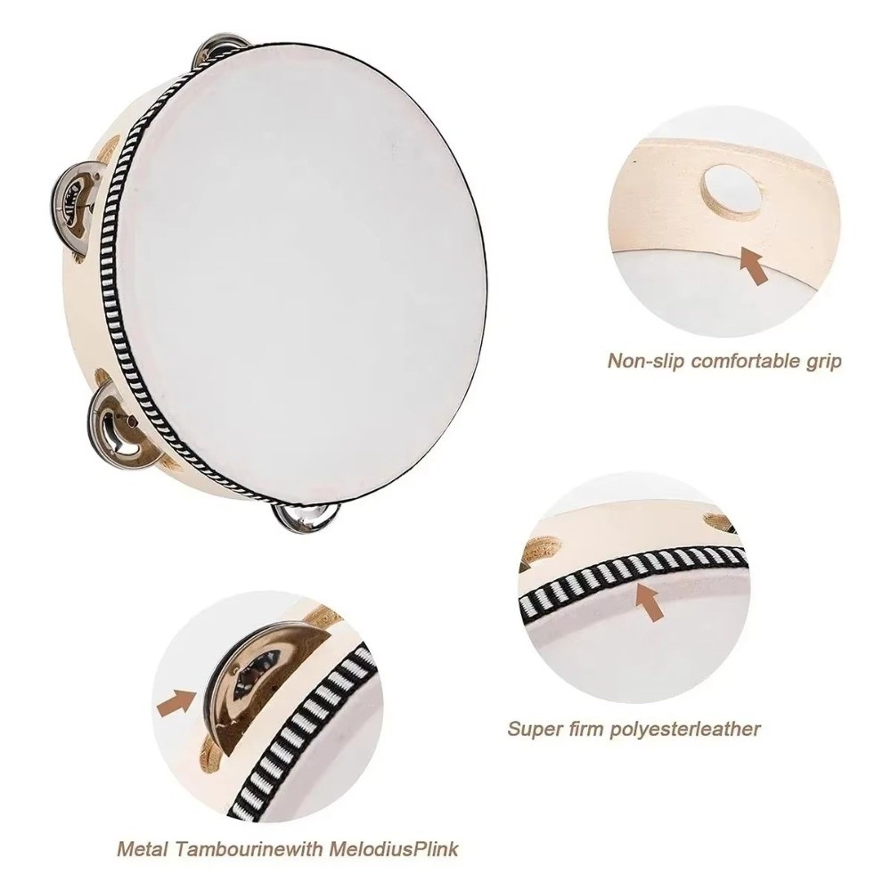 4/6/8/10 Inch Hand Held Drum W - đánh giá và giá Musical Instrument Tambourine